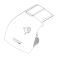 Thule WingBar Edge jalan varaosakansi (vasen) 959x telineeseen